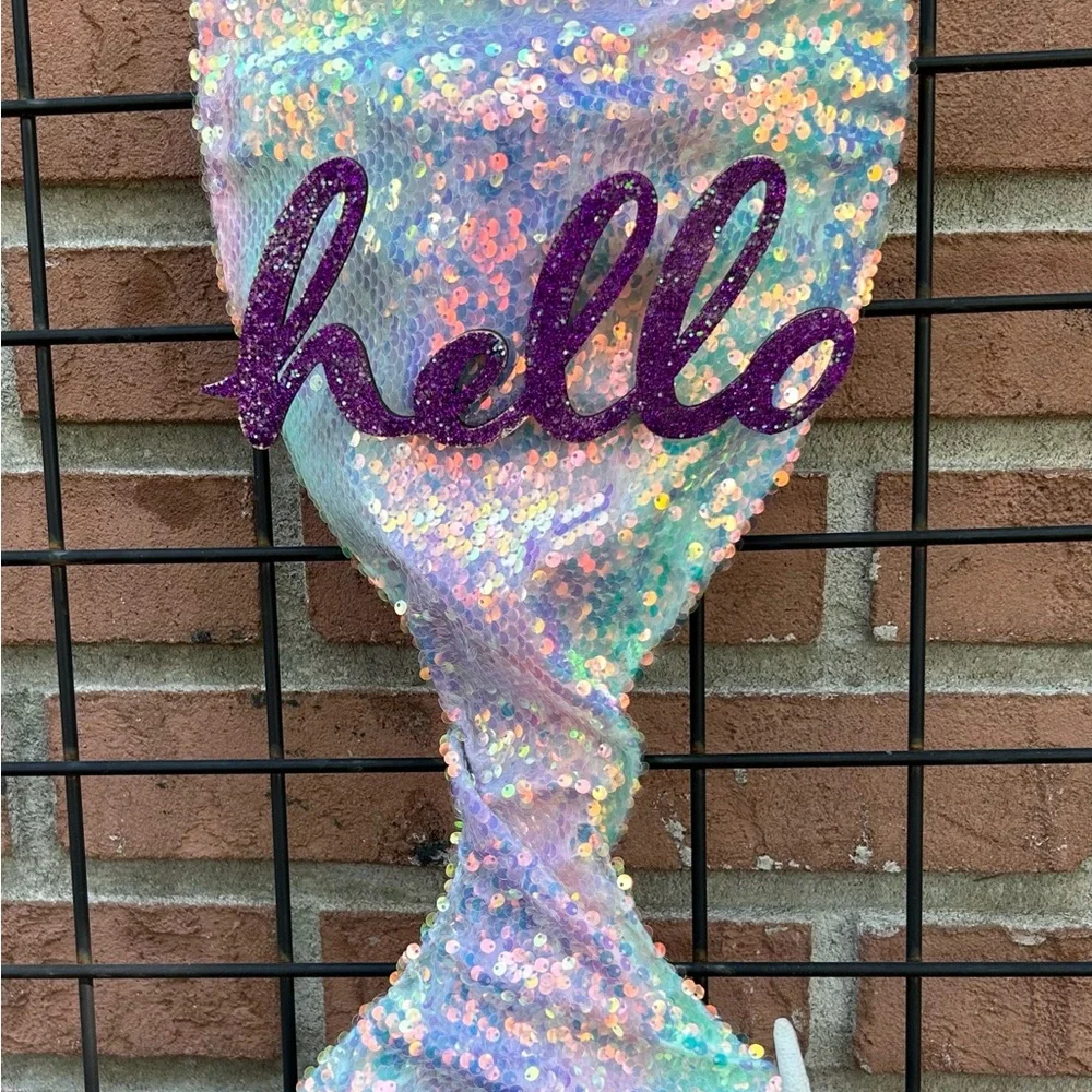 Sequin Iridescent Mermaid Tail Wreath